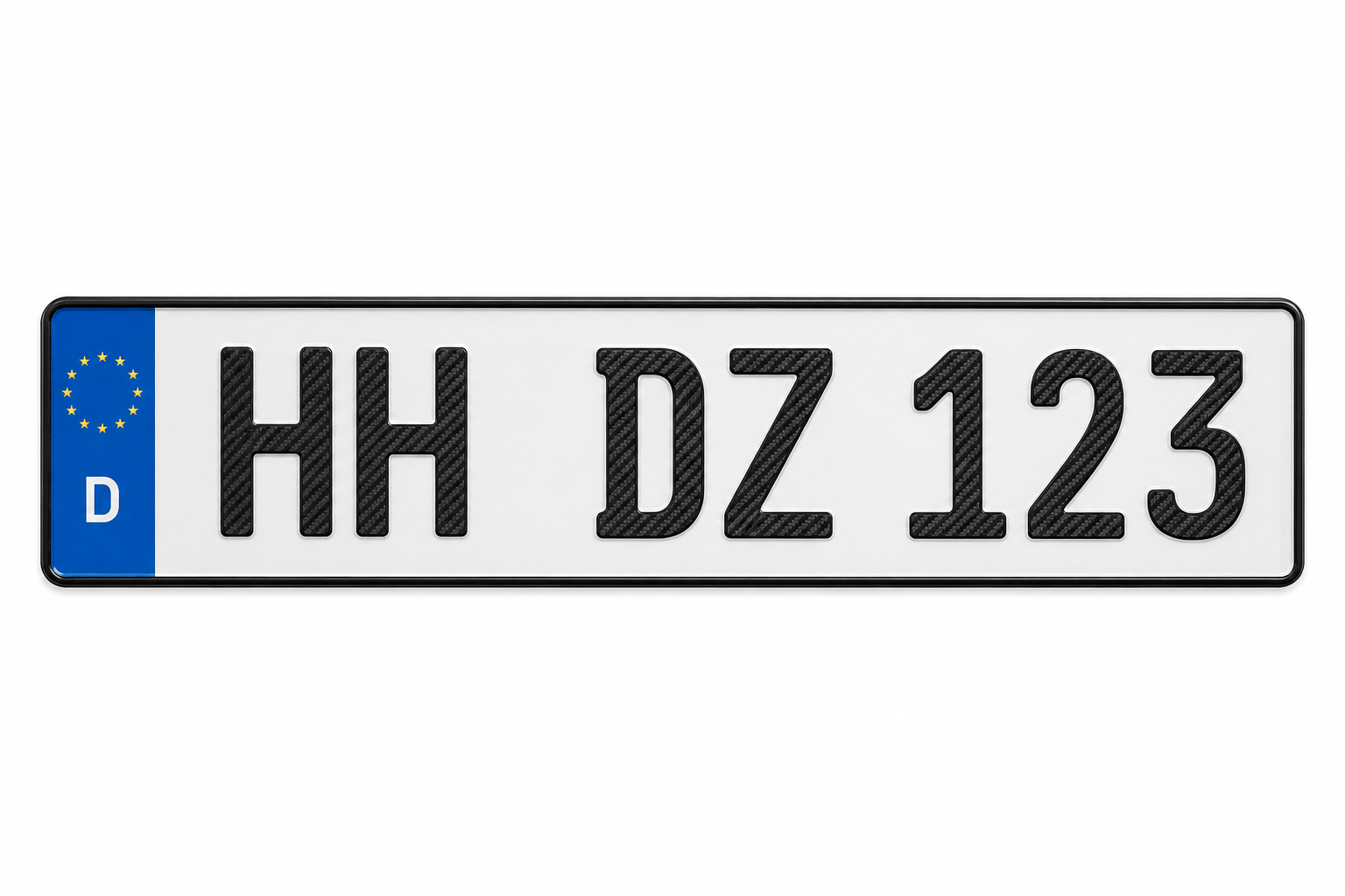 Carbon Autokennzeichen bestellen – Direkt Zulassen DZ Kennzeichen online bestellen