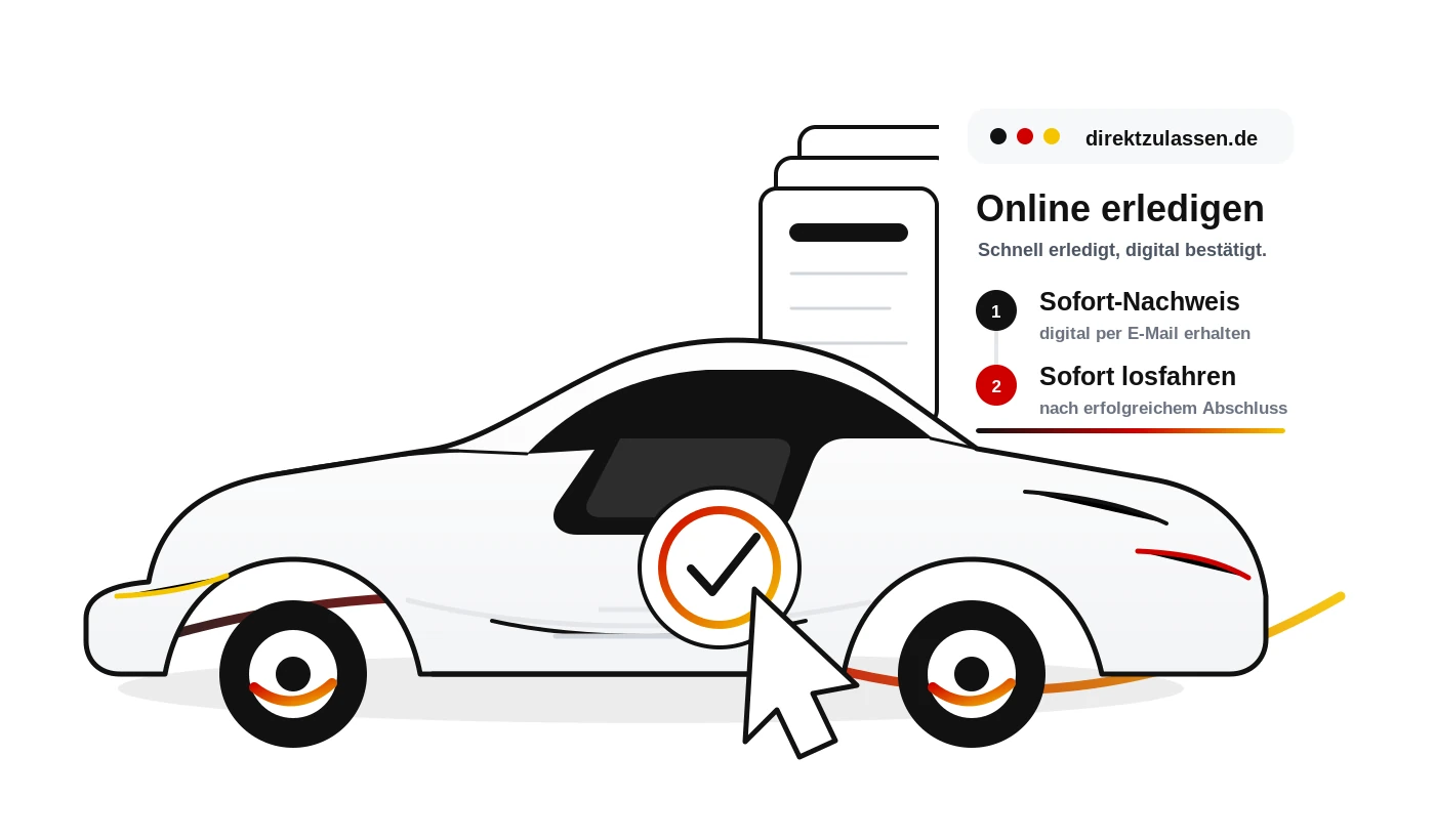 KFZ Zulassung online starten: Kfz online zulassen, online Zulassung Kfz nutzen und online Kfz Zulassung bequem erledigen